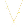 Etoielle Yellow Gold Tone CZ Love Charm Necklace