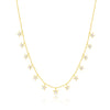 Etoielle Yellow Gold Tone CZ Stars Necklace