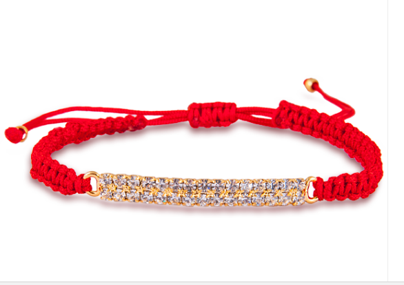 Red Thread Bracelet with Swarovski Crystals – Lauren Klein