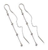 White Gold Diamonds by the Yard Dangle Earrings.